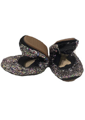 Multi Cosmic Love/Black Ballerina Shoes