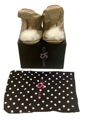 Ivory White Fawn Ivory Ballerina Shoes