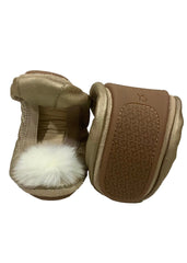 Ivory White Fawn Ivory Ballerina Shoes