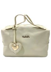 Beige Gold Lace Mini Bag Wash Bag