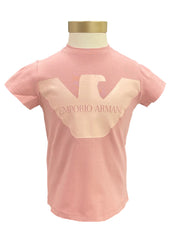 Large Pink 'Emporio Armani' Eagle Logo T-Shirt