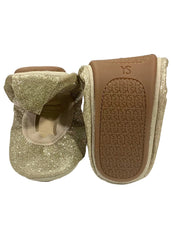 Gold YS Gold Glitter Ballerina Shoes