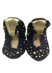 Gold Navy Blue Indigo/Pure Gold Ballerina Shoes