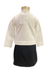 Long Sleeve Canvas Top and Skirt Set