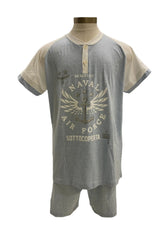 Silver Anchor Print Pyjamas