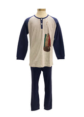 Navy Blue One-Piece Boxing Glove Pyjamas