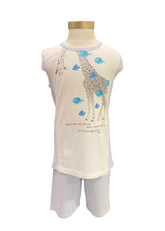 White Purple Giraffe & Fish Pyjamas