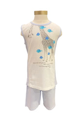 White Purple Giraffe & Fish Pyjamas