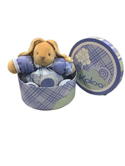 Large Blue Chubby Rabbit With Rattle Toy