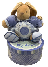 Large Blue Chubby Rabbit With Rattle Toy