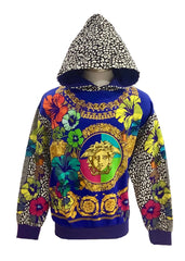 Young Versace Frenzy Baroque Hooded Sweatshirt