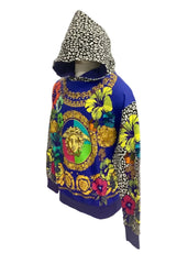 Young Versace Frenzy Baroque Hooded Sweatshirt