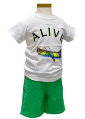 'ALIVE' Amazonian Journey Print Top and Short Set