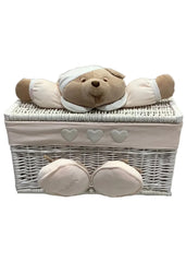 Nanan Pink Bear Rectangular Toy Basket