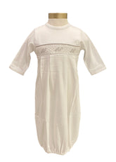 White Gray Classic Baby Gown