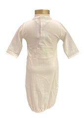 White Gray Classic Baby Gown
