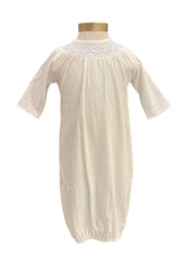 White Hand Smocking Baby Gown Baby Gown