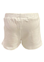 White Silver Soft White Shorts with Silver Heart Shorts