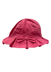 Pink Frill Trim with Bow Hat