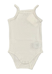 Micro Holes White Baby Bodysuit