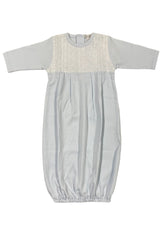 Blue Knit Design Sack Babygrow