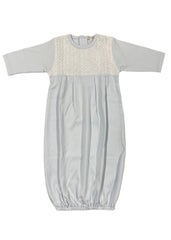Blue Knit Design Sack Babygrow
