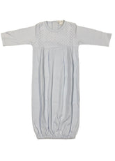 Blue grand sack chest crochet Baby Gown