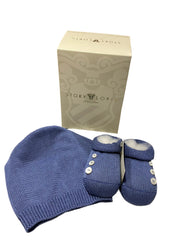 Button Design Bootie and Hat Set