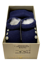 Button Design Bootie and Hat Set