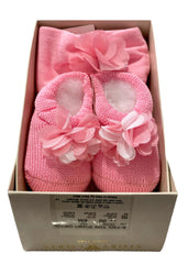 Chiffon Shaded Flowers Bootie and Headband Set