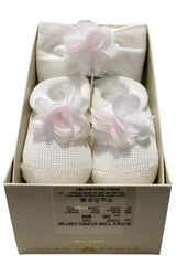 Chiffon Shaded Flowers Bootie and Headband Set