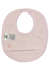Pink White Bib Diamond Pattern Smock Bib