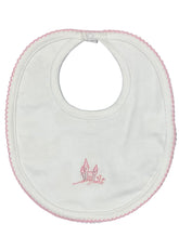 White Pink Green Reversible Bib