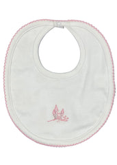 White Pink Green Reversible Bib