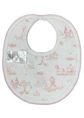 White Pink Green Reversible Bib