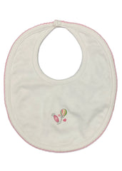 White Pink Green Candyland Reversible Bib