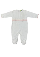 White Pink Kissy Kissy Babygrow