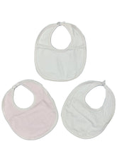 Set of 3pc White Mini Dots Kissy Kissy Bibs