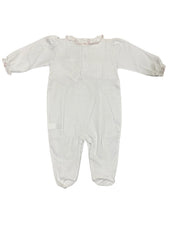 White Pink Smock and Ruffle Babygrow
