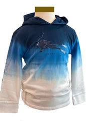Blue Ombre Diver Print Sweater