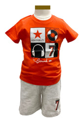 Sound on Music Print Top and Short Set