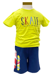 Weekend Skate Print Top and Short Set