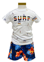 'Surf Summer Vibration' Top and Swimshort Set