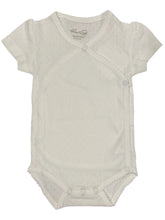 White Micro Holes Overlap Baby Boy White Bodyvest