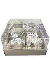 White Leatherette with Flower Design Sandals