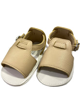 Beige Faux Leather Sandals