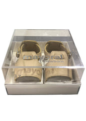 Beige Faux Leather Sandals