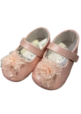Pink Faux Leather Baby Shoes