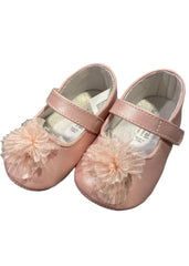 Pink Faux Leather Baby Shoes