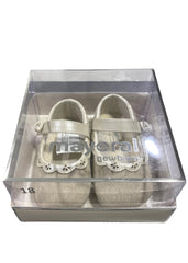Beige Linen Baby Shoes